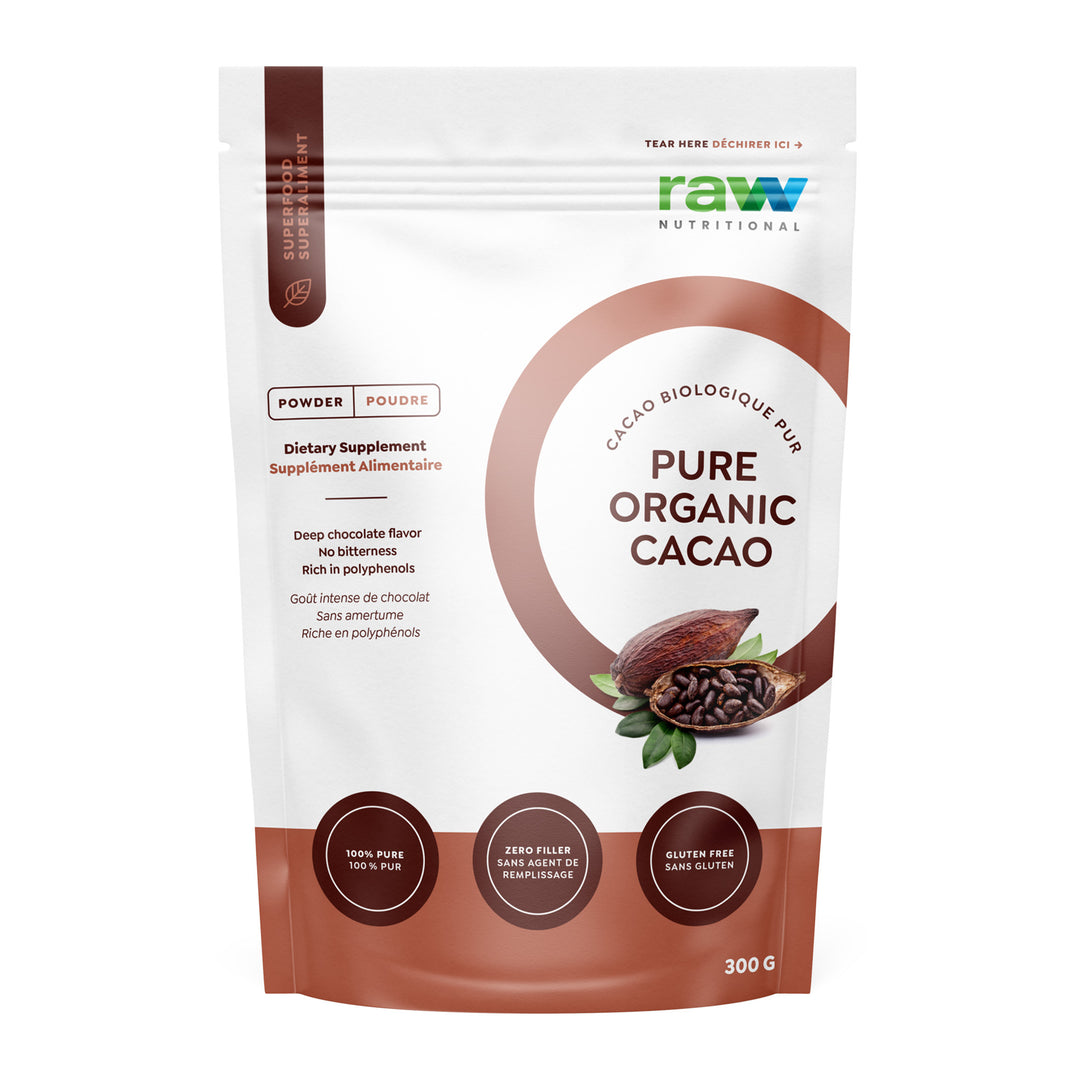 Cacao biologique pur et nutritif cru (300 g)