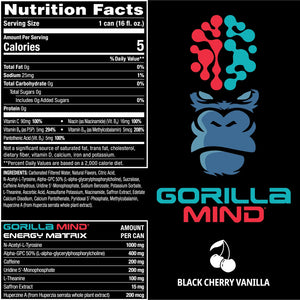Gorilla Mind Energy Drink 12/Cans