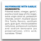 Mayonnaise zéro calorie à l'ail Mrs. Taste (355 g) 