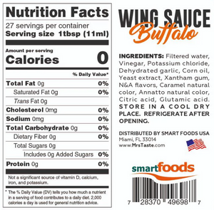 Mrs. Taste Zero Calories Buffalo Wing Sauce (350g)