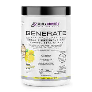Cutler Nutrition Generate Superior BCAA & EAA (30 Servs) - Best Before 11/25