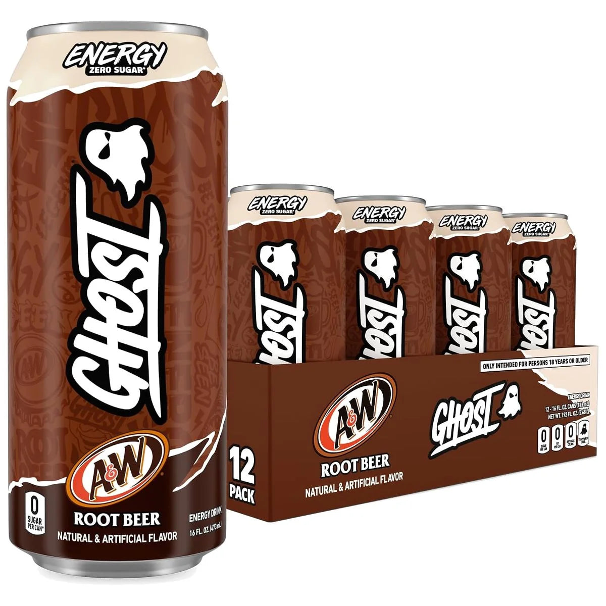 Boissons énergisantes GHOST 12 canettes