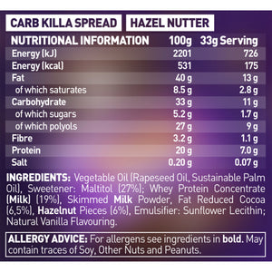 Pâte à tartiner protéinée Grenade Carb Killa Hazel Nutter (360 g)