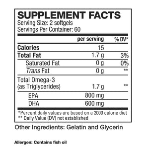 HD Muscle Omega 3 (120 Softgels)