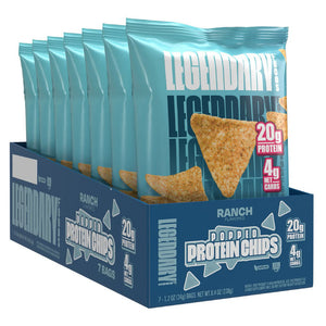 Chips protéinées soufflées Legendary Foods (7 sachets)