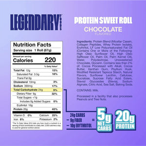 Rouleau sucré protéiné Legendary Foods (1 paquet)