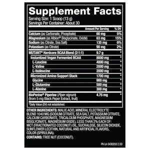Mutant Hardcore BCAA (30 Servs)