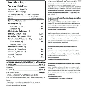 BCAA crus, nutritifs et végétaliens (30 portions) 