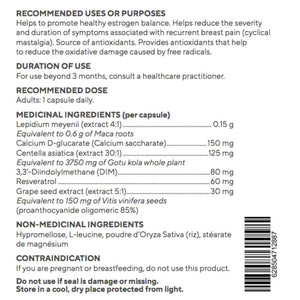 Soutien nutritionnel cru aux œstrogènes (60 capsules) 
