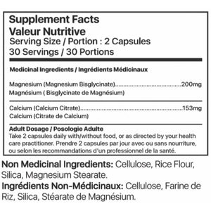 Magnésium brut nutritionnel Bys-Glycinate (60 gélules)