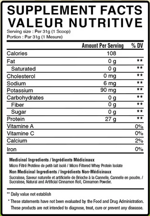 Isolat de protéines de lactosérum en vrac (1 lb à 5 lb)
