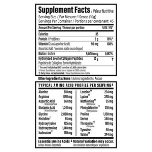 Peptides de collagène enrichis en poudre de Tc Nutrition (45 portions)