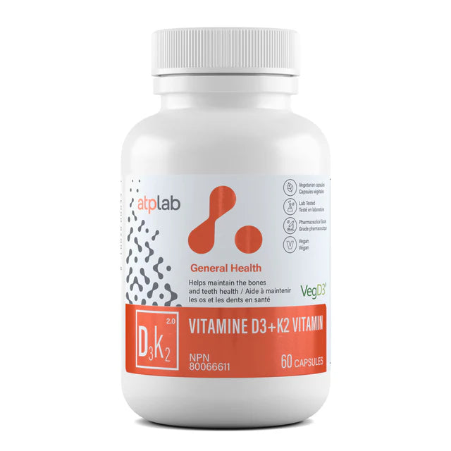ATP Lab Vitamine D3+K2 (60 gélules)